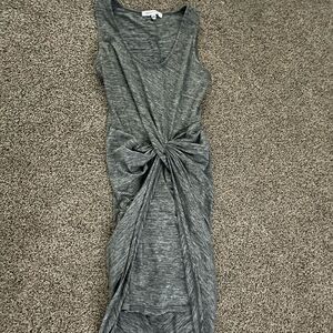 Womens grey body con high low grey dress. Size XS. Sleeveless. Great condition